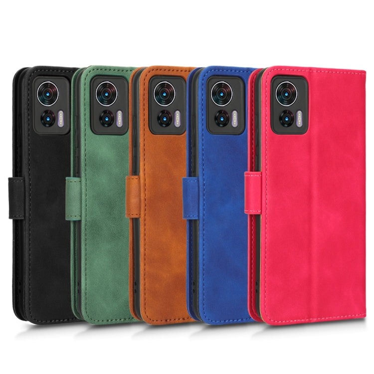 For Motorola Edge 30 Lite / Edge 30 Neo Skin Feel Magnetic Flip Leather Phone Case(Black) by buy2fix