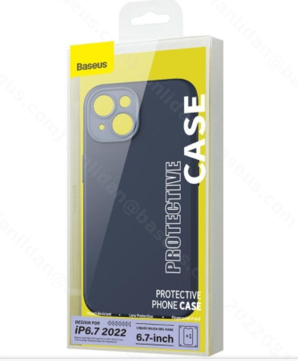 For iPhone 14 Pro Baseus Liquid Silica Gel Phone Case(Blue) by Baseus