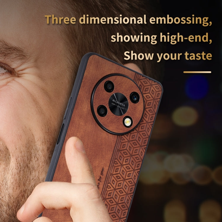 For Huawei Enjoy 50 Pro / nova Y90 AZNS 3D Embossed Skin Feel Phone Case(Black) by AZNS