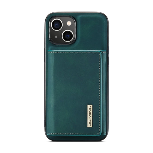 For iPhone 14 Plus DG.MING M1 Series 3-Fold Multi Card Wallet Leather Case(Green) by DG.MING