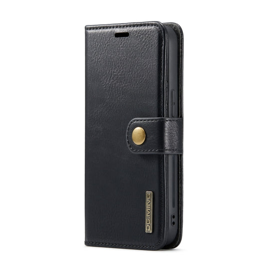 For iPhone 14 Pro DG.MING Crazy Horse Texture Detachable Magnetic Leather Case(Black) by DG.MING
