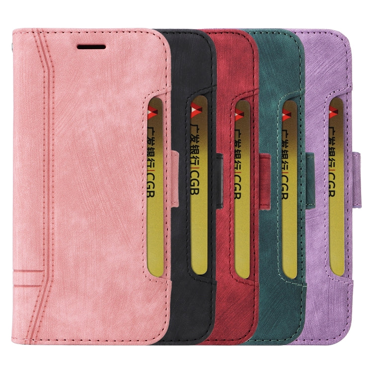 For Motorola Moto E20 / E30 / E40 BETOPNICE Dual-side Buckle Leather Phone Case(Pink) by BETOPNICE