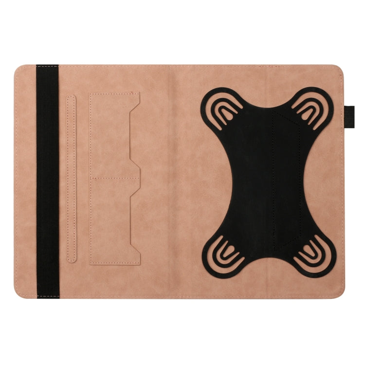 For 10 inch Life Tree Pattern Flip Universal Leather Tablet Case(Rose Gold) - 10 - 11 inch by buy2fix | Online Shopping UK | buy2fix