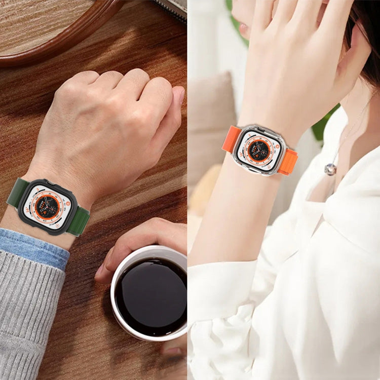 For Apple Watch Ultra 3 / 2 / 1 49mm PC Hollow Electroplating Protective Case(Dark Green) by buy2fix