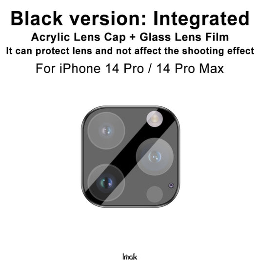 For iPhone 14 Pro / 14 Pro Max imak High Definition Integrated Glass Lens Film Black Version by imak