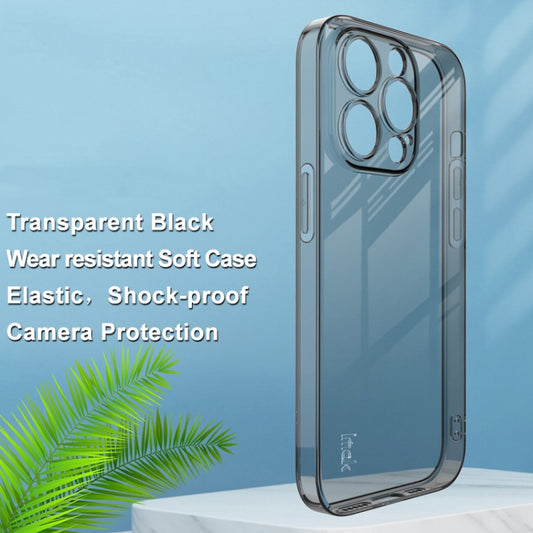 For iPhone 14 Pro imak UX-5 Series Shockproof TPU Protective Phone Case(Transparent Black) by imak