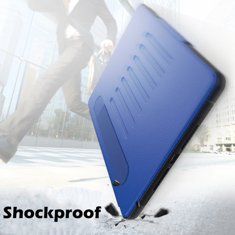 For iPad 10.2 Multifunctional Tablet PC Protective Leather Case with Bracket & Card Slots & Pen Slot & Wake-up / Sleep Function(Blue) - iPad 10.2 Cases by buy2fix | Online Shopping UK | buy2fix