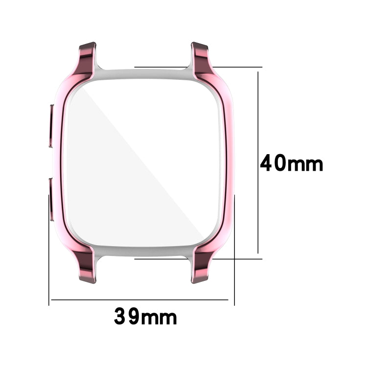 For Garmin Venu Sq 2 Full Coverage TPU Electroplating Watch Case(Rose Gold) by buy2fix