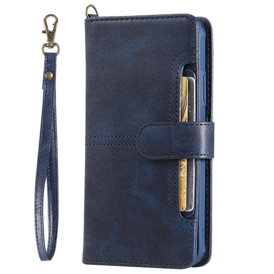 For iPhone 11 Pro Max Multifunctional Detachable Magnetic Horizontal Flip Leather Case with Card Slots & Holder & Wallet & Photo Frame(Blue) - iPhone 11 Pro Max Cases by buy2fix | Online Shopping UK | buy2fix