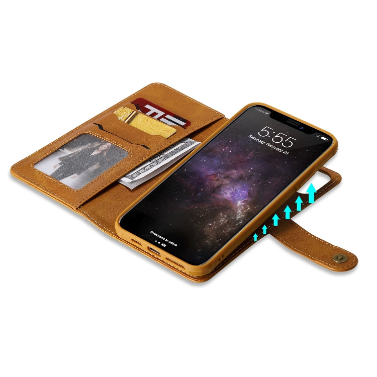 For iPhone 11 Pro Max Multifunctional Detachable Magnetic Horizontal Flip Leather Case with Card Slots & Holder & Wallet & Photo Frame(Brown) - iPhone 11 Pro Max Cases by buy2fix | Online Shopping UK | buy2fix