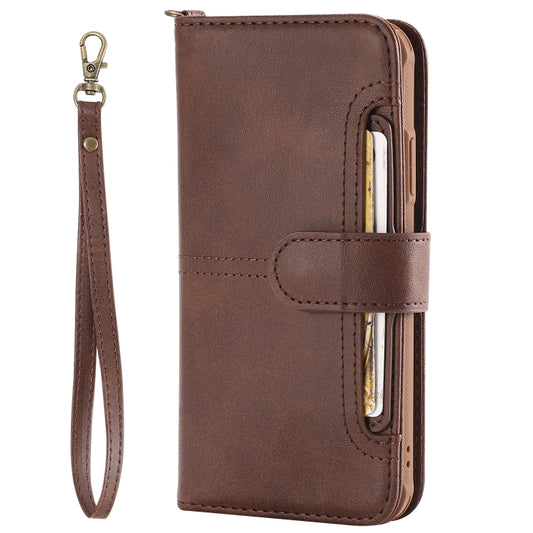 For iPhone XR Multifunctional Detachable Magnetic Horizontal Flip Leather Case with Card Slots & Holder & Wallet & Photo Frame(Coffee) - More iPhone Cases by buy2fix | Online Shopping UK | buy2fix