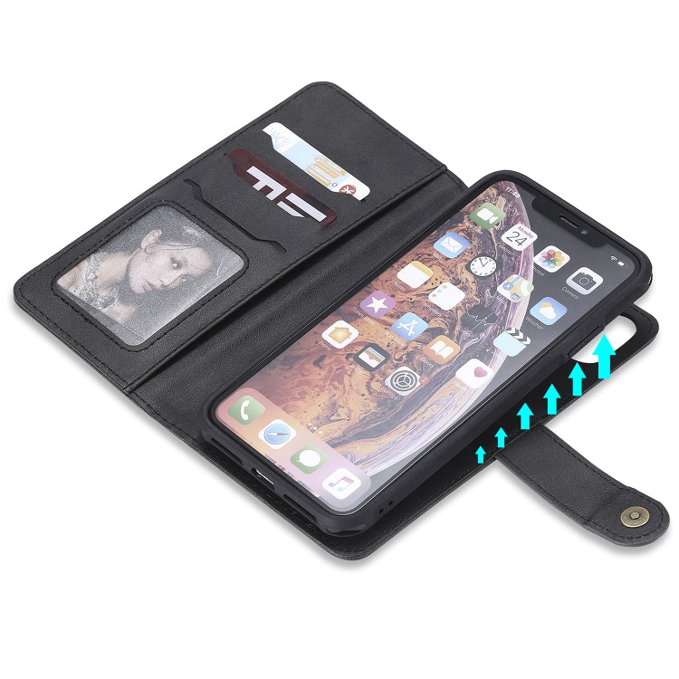 For iPhone XS Max Multifunctional Detachable Magnetic Horizontal Flip Leather Case with Card Slots & Holder & Wallet & Photo Frame(Black) - More iPhone Cases by buy2fix | Online Shopping UK | buy2fix