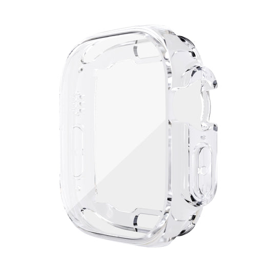 For Apple Watch 9 / 8 / 7 41mm All-inclusive Plating TPU Shockproof Case(Transparent) by buy2fix
