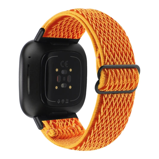 For Fitbit Versa 4 / Sense 2 Universal Wave Nylon Watch Band(Orange) by buy2fix