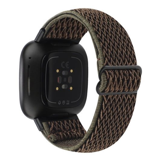 For Fitbit Versa 4 / Sense 2 Universal Wave Nylon Watch Band(Army Green) by buy2fix