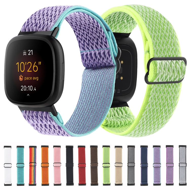 For Fitbit Versa 4 / Sense 2 Universal Wave Nylon Watch Band(Army Green) by buy2fix