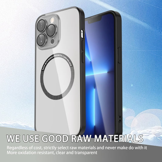 For iPhone 14 Lens Protector Magsafe Phone Case(Black) by buy2fix