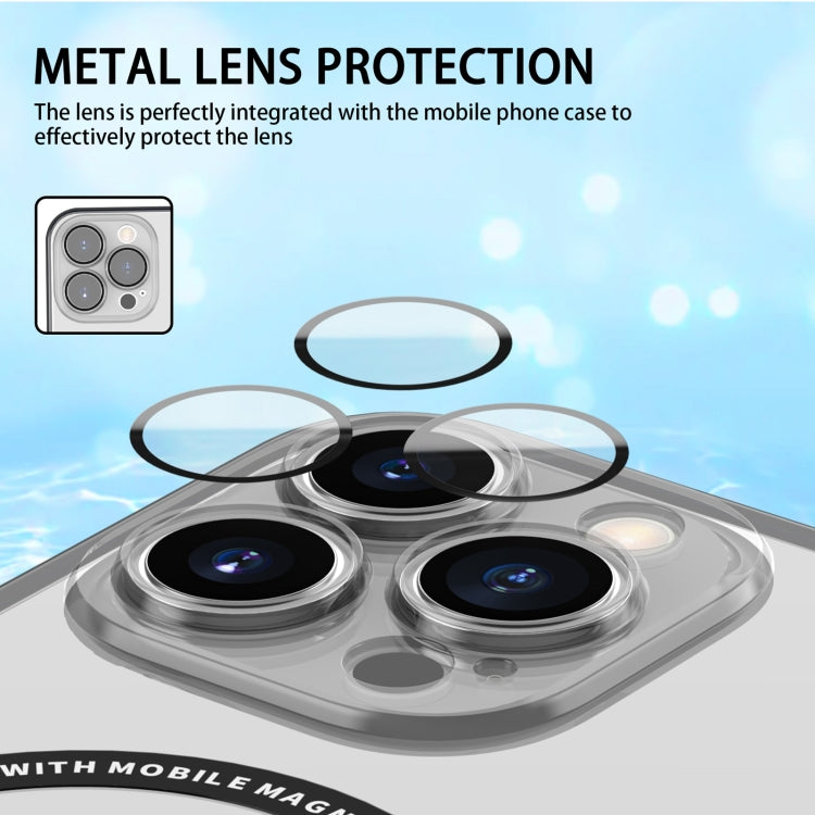 For iPhone 14 Lens Protector Magsafe Phone Case(Light Blue) by buy2fix