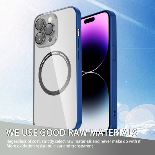 For iPhone 14 Pro Lens Protector Magsafe Phone Case(Blue) by buy2fix
