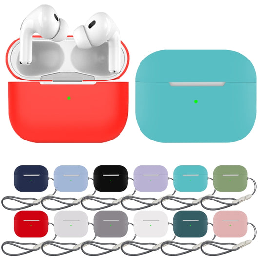 For AirPods Pro 2 Earphone Silicone Protective Case(Grey) by buy2fix