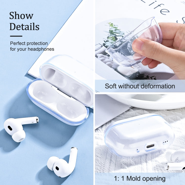 For AirPods Pro 2 Earphone Transparent TPU Protective Case by buy2fix