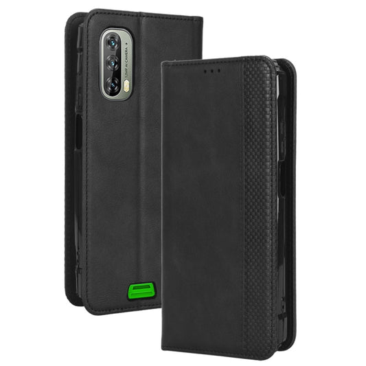 For Blackview BV7100 Magnetic Buckle Retro Texture Leather Phone Case(Black) by buy2fix
