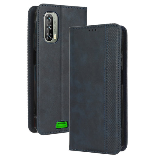 For Blackview BV7100 Magnetic Buckle Retro Texture Leather Phone Case(Blue) by buy2fix