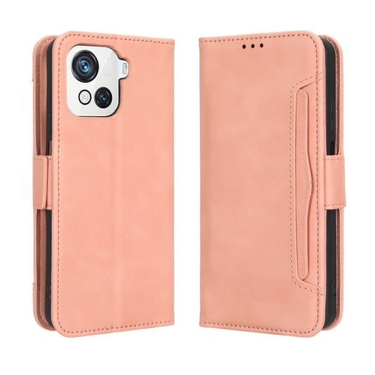 For Blackview OSCAL C80 Skin Feel Calf Texture Card Slots Leather Phone Case(Pink) by buy2fix