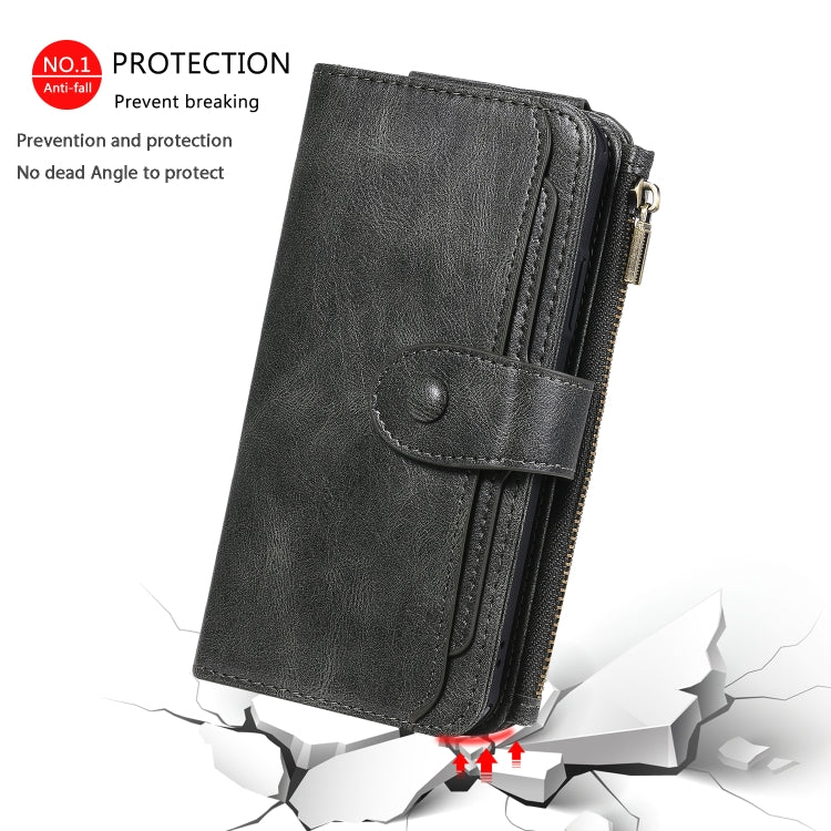 For iPhone XR Multifunctional Retro Detachable Magnetic Horizontal Flip Leather Case with Card Slots & Holder & Wallet & Photo Frame(Dark Green) - More iPhone Cases by buy2fix | Online Shopping UK | buy2fix