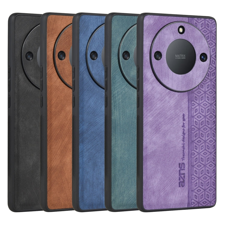 For Honor X40 AZNS 3D Embossed Skin Feel Phone Case(Black) by AZNS