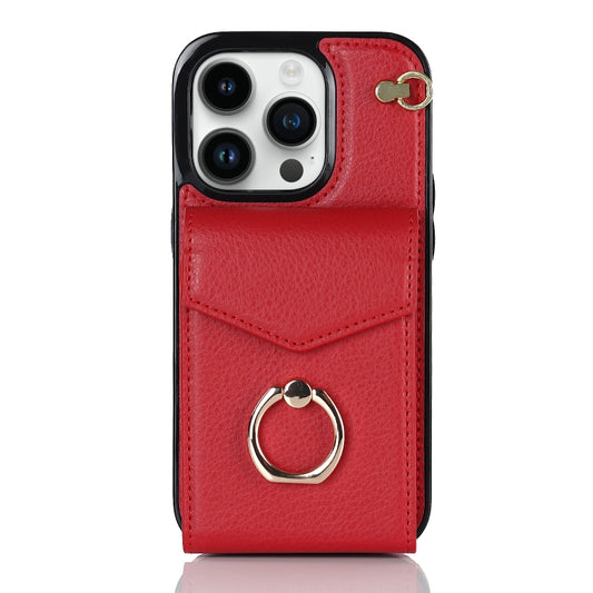 For iPhone 13 Anti-theft RFID Card Slot Phone Case(Red) - iPhone 13 Cases by buy2fix | Online Shopping UK | buy2fix