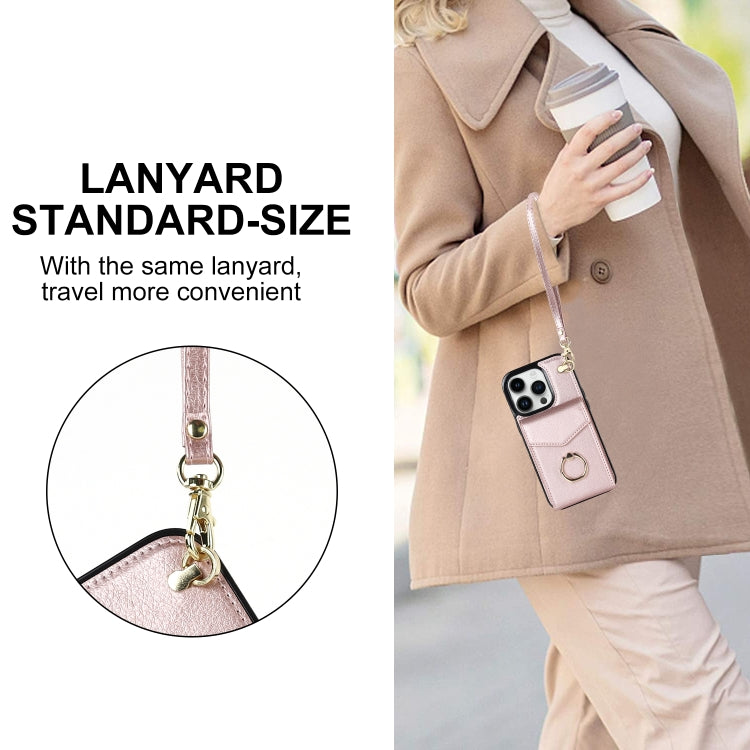 For iPhone 11 Pro Anti-theft RFID Card Slot Phone Case(Rose Gold) - iPhone 11 Pro Cases by buy2fix | Online Shopping UK | buy2fix