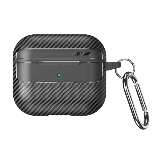 For AirPods 3 Carbon Fiber Texture Anti-fall Earphone Protective Case(Black) by buy2fix