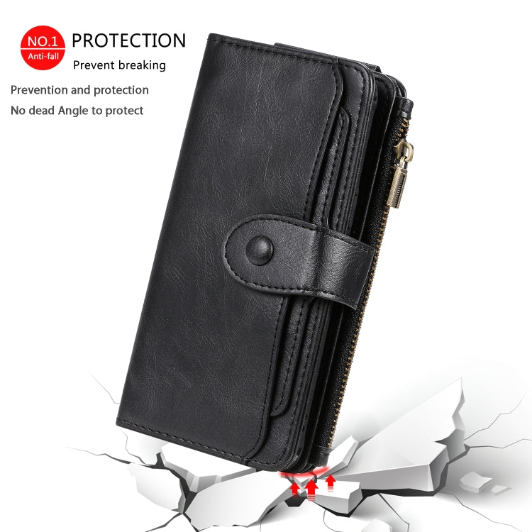 For Galaxy S8 Multifunctional Retro Detachable Magnetic Horizontal Flip Leather Case with Card Slots & Holder & Wallet & Photo Frame(Black) - Galaxy Phone Cases by buy2fix | Online Shopping UK | buy2fix