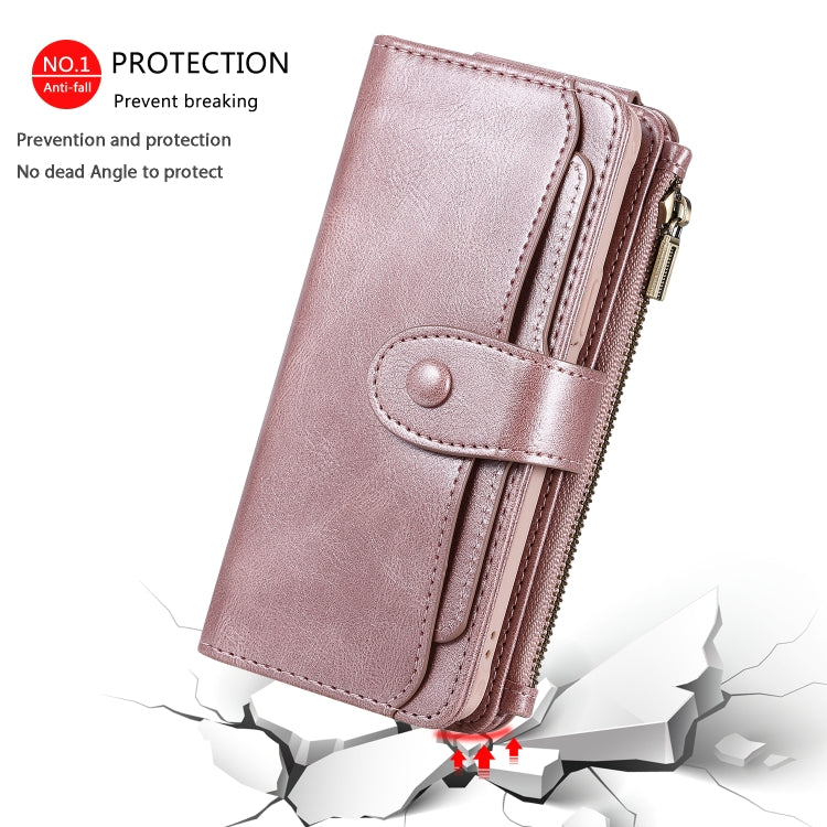 For Galaxy S9 Multifunctional Retro Detachable Magnetic Horizontal Flip Leather Case with Card Slots & Holder & Wallet & Photo Frame(Rose Gold) - Galaxy Phone Cases by buy2fix | Online Shopping UK | buy2fix