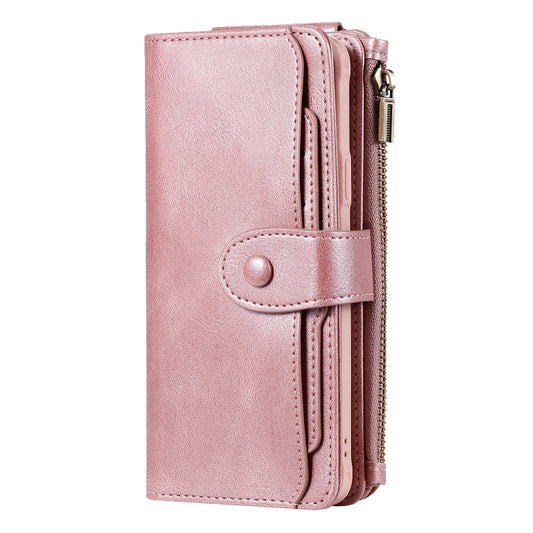 For Galaxy S9+ Multifunctional Retro Detachable Magnetic Horizontal Flip Leather Case with Card Slots & Holder & Wallet & Photo Frame(Rose Gold) - Galaxy Phone Cases by buy2fix | Online Shopping UK | buy2fix