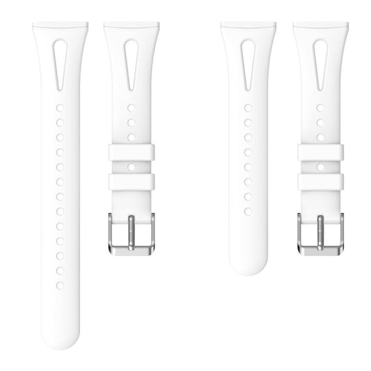 For Fitbit Versa 3 / 4 Water-drop Slim Silicone Watch Band, Size:L(White) by buy2fix