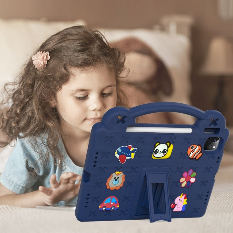 For iPad 2025 / 2022 Handle Kickstand Children EVA Shockproof Tablet Case(Navy Blue) - iPad 2025 / 2022 Cases by buy2fix | Online Shopping UK | buy2fix