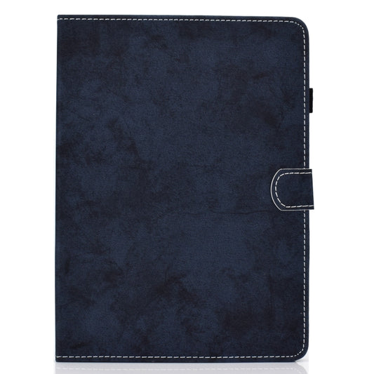 For iPad Pro 11 (2020) Sewing Thread Horizontal Solid Color Flat Leather Tablet Case with Sleep Function & Pen Cover & Anti Skid Strip & Card Slot & Holder(Navy) - iPad Pro 11 (2020) Cases by buy2fix | Online Shopping UK | buy2fix