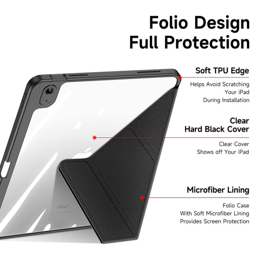 For iPad 2025 / 2022 DUX DUCIS Magi Series Smart Leather Tablet Case(Black) by DUX DUCIS