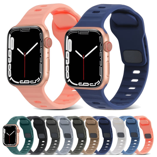 Sports Silicone Watch Band for Apple Watch Ultra 49mm&Watch Ultra 2 49mm / Series 9&8&7 45mm / SE 3&SE 2&6&SE&5&4 44mm / 3&2&1 42mm(Blue) by buy2fix