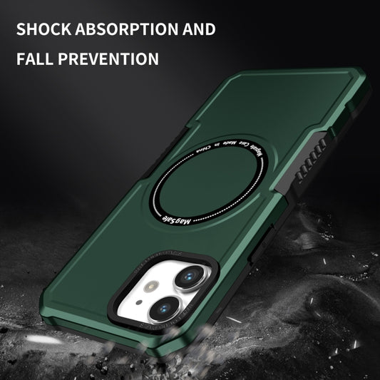 For iPhone 11 MagSafe Shockproof Armor Phone Case(Dark Green) by buy2fix