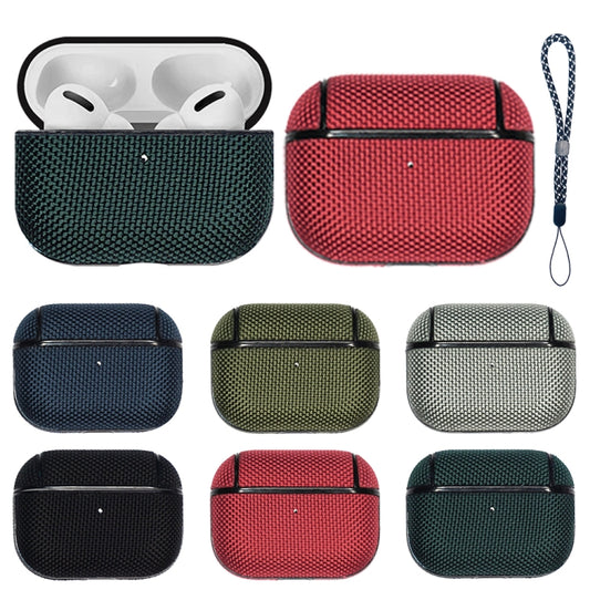 For AirPods Pro 2 Nylon Waterproof Wireless Earphone Case with Lanyard(Red) by buy2fix