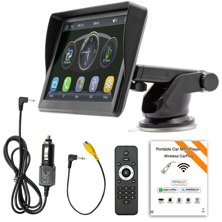 7 inch Wireless CarPlay Radio Multimedia Player 1080P IPS Touch Screen MP5 Radios Bluetooth Monitor by buy2fix