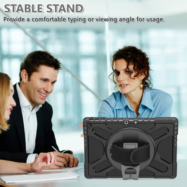 For MicroSoft Surface Pro 9 / 10 / 11 Rotatable Kickstand Grip Shockproof Tablet Case(Black) - Others by buy2fix | Online Shopping UK | buy2fix