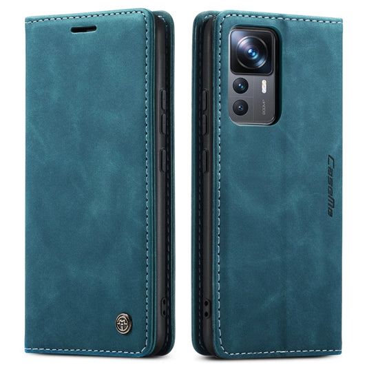 For Xiaomi 12T / 12T Pro CaseMe 013 Multifunctional Horizontal Flip Leather Phone Case(Blue) by CaseMe