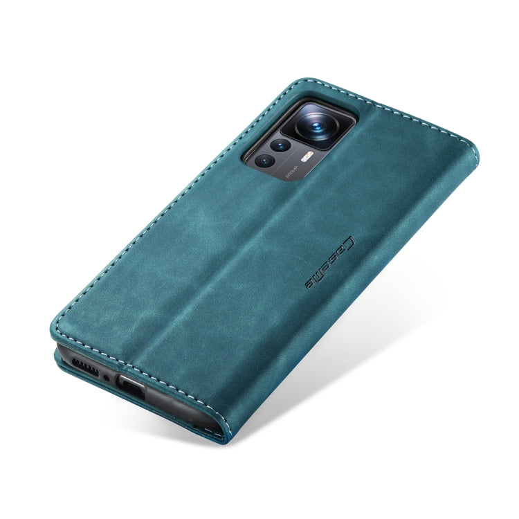 For Xiaomi 12T / 12T Pro CaseMe 013 Multifunctional Horizontal Flip Leather Phone Case(Blue) by CaseMe