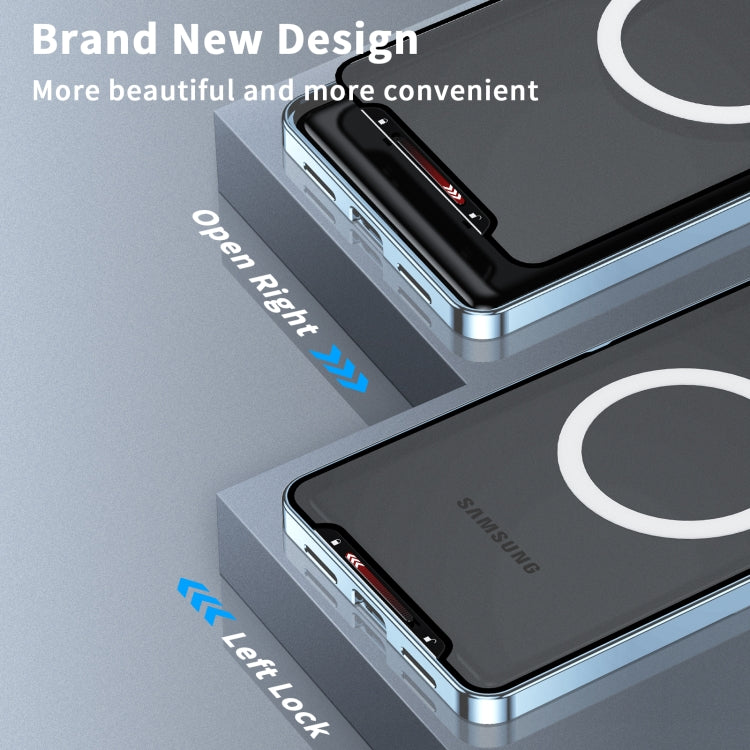 For Samsung Galaxy S21 FE 5G Frosted Metal Phone Case(Blue) - Galaxy Phone Cases by buy2fix | Online Shopping UK | buy2fix