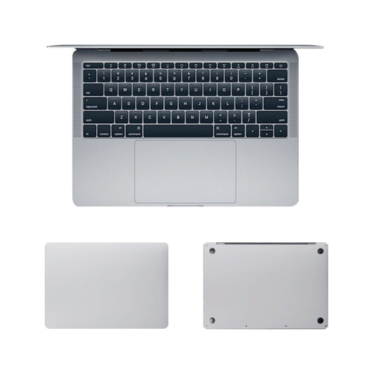 For MacBook Air 13.3 inch A1932 (2018) 4 in 1 Upper Cover Film + Bottom Cover Film + Full-support Film + Touchpad Film Laptop Body Protective Film Sticker(Apple Silver) - Protector Sticker by buy2fix | Online Shopping UK | buy2fix