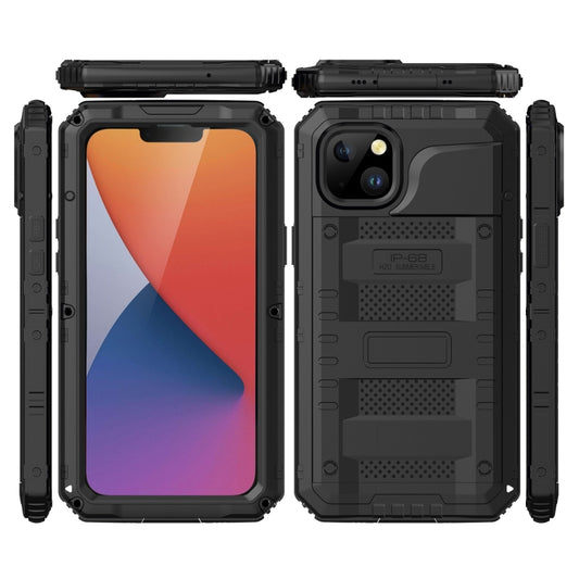 For iPhone 14 Shockproof Waterproof Dustproof Metal + Silicone Phone Case(Black) - iPhone 14 Cases by buy2fix | Online Shopping UK | buy2fix